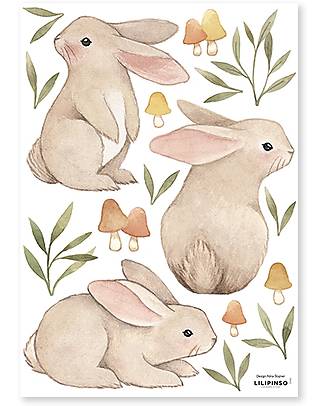 Lilipinso Wall decals A3 (29,7x42 cm) - 3 Bunnies Wall Decorations