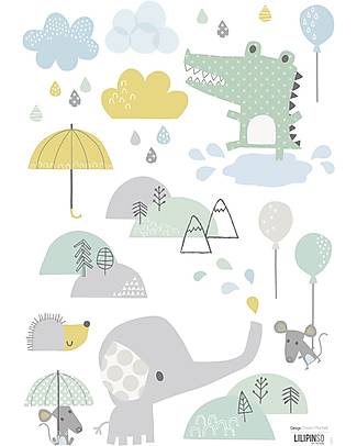 Lilipinso Wall decals A3 (29,7x42 cm) - Smile it's raining Wall Stickers