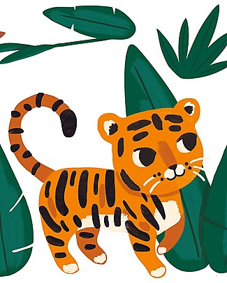 Lilipinso Wall Sticker in Vinyl - Tiger in the Jungle Wall Decorations