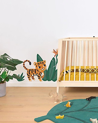 Lilipinso Wall Sticker in Vinyl - Tiger in the Jungle Wall Decorations