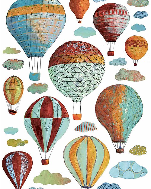 Lilipinso Wall Stickers in Vinyl - Hot-air Baloons Wall Decorations