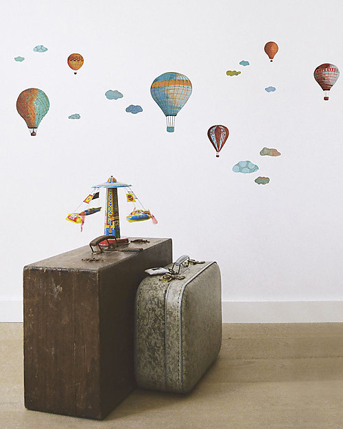 Lilipinso Wall Stickers in Vinyl - Hot-air Baloons Wall Decorations