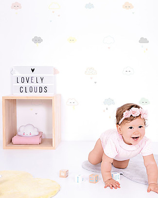 Lilipinso Wall Stickers in Vinyl - Multicolored Clouds Wall Decorations