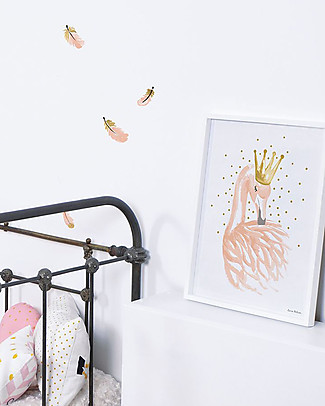 Lilipinso Wall Stickers in Vinyl - Rose Feathers Wall Decorations
