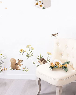 Lilipinso Wall Stickers in Vinyl - Small Forest Animals Room Decorations