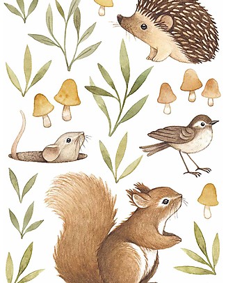 Lilipinso Wall Stickers in Vinyl - Small Forest Animals Wall Decorations