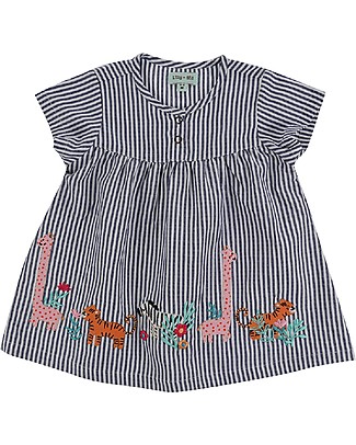 Lilly+Sid Applique Hem Dress Safari - 100% organic cotton Dresses