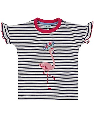 Lilly+Sid Applique Top Flamingo - 100% organic cotton T-Shirts And Vests