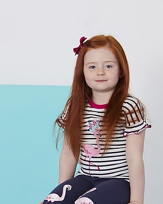 Lilly+Sid Applique Top Flamingo - 100% organic cotton T-Shirts And Vests