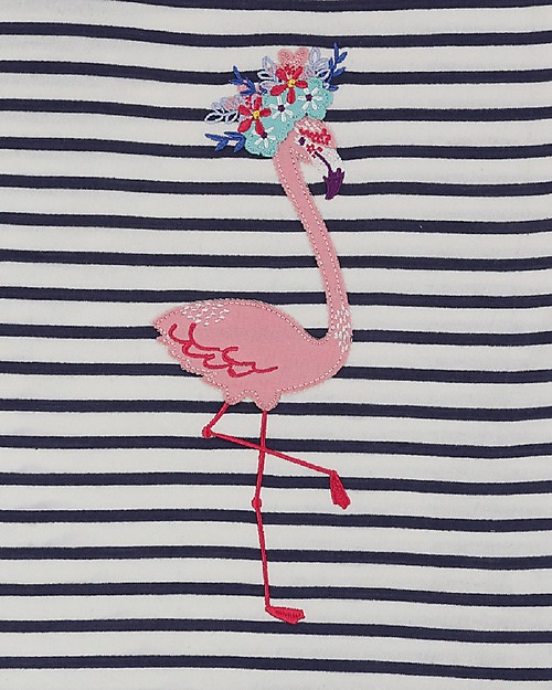Lilly+Sid Applique Top Flamingo - 100% organic cotton T-shirts