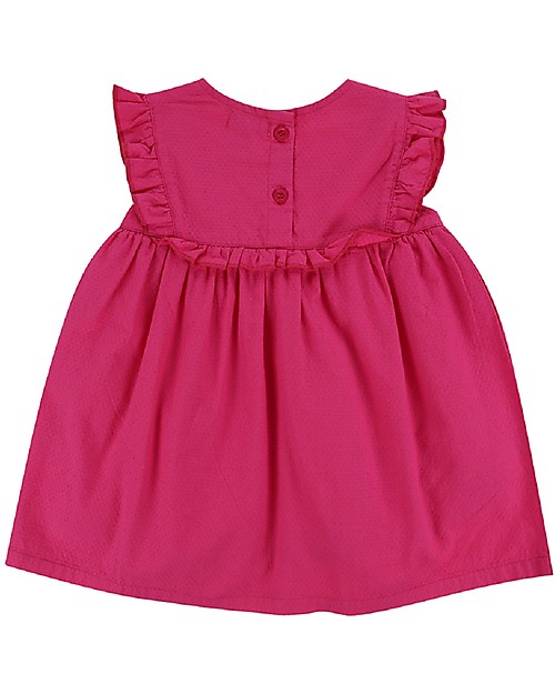 Lilly+Sid Butterfly Yoke Dress - Pink - 100% organic cotton Dresses_