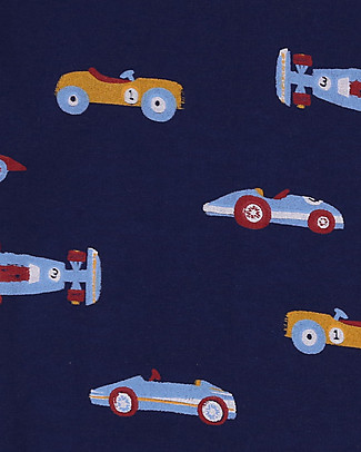 Lilly+Sid Car Print Sweatshirt - Blue Nay - 100% GOTS Organic Cotton Sweatshirts