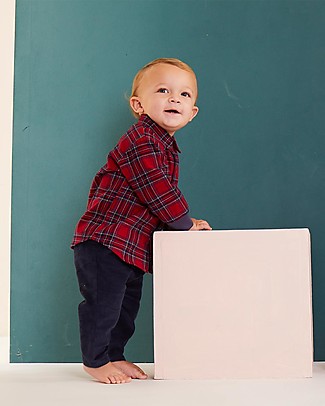 Lilly+Sid Check Shirt and Cord Trouser Set - 100% Organic Cotton Shirts And Blouses