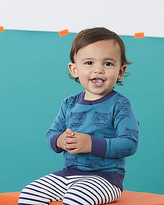 Lilly+Sid Cheetah Sweatshirt - Teal - 100% organic cotton Sweatshirts