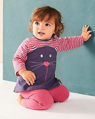 Lilly+Sid Dress and Leggings Set - Cat/Hearts - 100% Organic Cotton Dresses