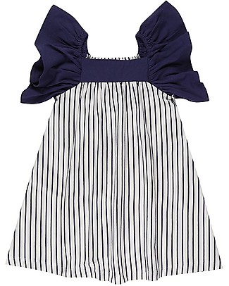 Lilly+Sid Jersey Sunny Dress - Navy Stripes - 100% Organic Cotton Dresses