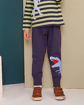 Lilly+Sid Joggers - Dino Applique - 100% Organic Cotton Trousers