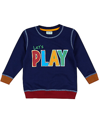 Lilly+Sid Let's Play Sweatshirt - Blue Nay - 100% GOTS Organic Cotton Sweatshirts