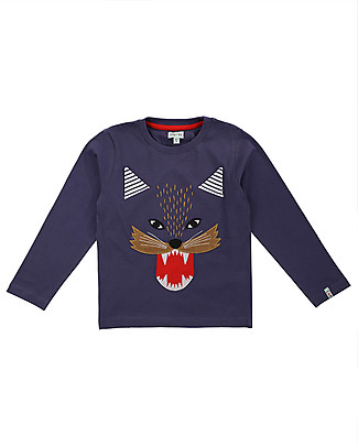 Lilly+Sid Long Sleeved Top - Huff+Puff Wolf - 100% Organic Cotton Long Sleeves Tops