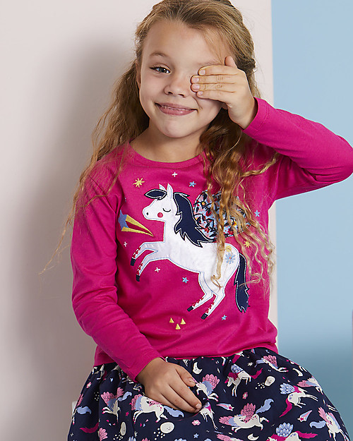 Lilly+Sid Long Sleeved Top, Pegasus Applique - 100% organic Cotton Long Sleeves Tops