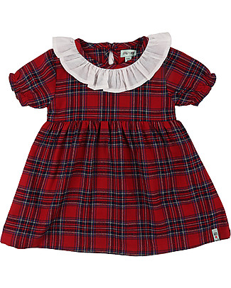 Lilly+Sid Nostalgic Check Collar Dress - 100% Organic Cotton Dresses