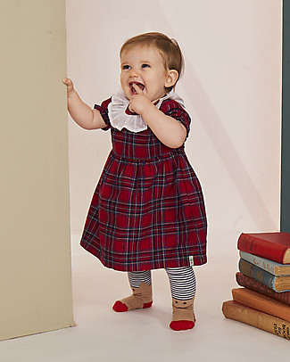 Lilly+Sid Nostalgic Check Collar Dress - 100% Organic Cotton Dresses