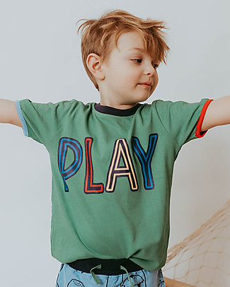 Lilly+Sid Play Tee - Green - 100% Organic Cotton T-Shirts And Vests