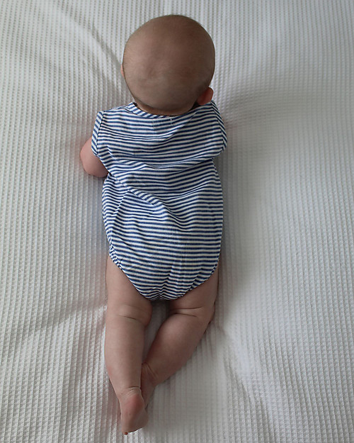 Lilly+Sid Romper Bubble - Stripes - 100% Organic Cotton Short Rompers