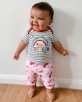 Lilly+Sid Set T-Shirt+Shorts - Cherry/Stripes - 100% Organic Cotton Sets And Co-Ords