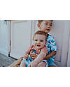 Lilly+Sid Set T-Shirt+Shorts - Whales - Blue/Orange/White - 100% GOTS Organic Cotton Sets And Co-Ords
