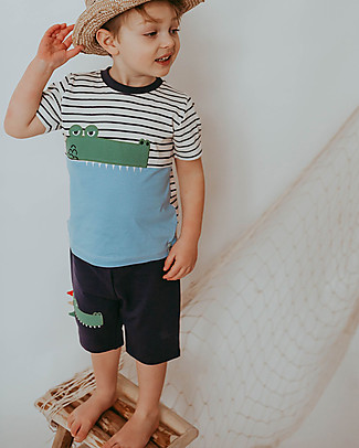 Lilly+Sid Shorts Croc - Croc Applique - 100% organic cotton Shorts