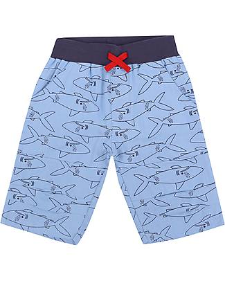 Lilly+Sid Shorts - Sharks - Blue - 100% GOTS Organic Cotton Shorts