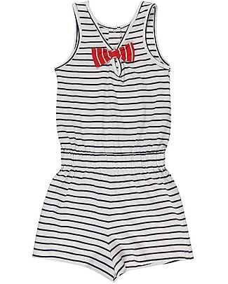 Lilly+Sid Stripe playsuit - navy - 100% organic cotton Sets And Co-Ords