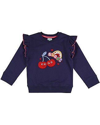 Lilly+Sid Sweatshirt with Frills - Sweet - 100% Organic Cotton Long Sleeves Tops