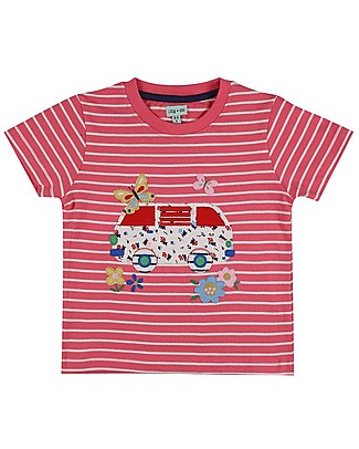 Lilly+Sid Top with Applique - Campervan - 100% Organic Cotton T-Shirts And Vests