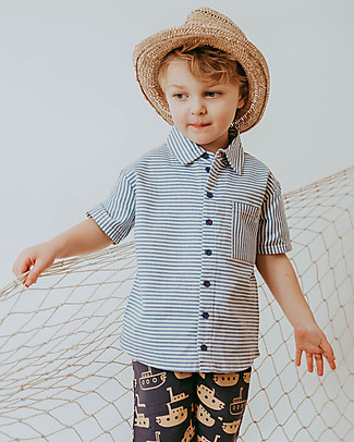 Lilly+Sid Woven Shirt - Stripes - 100% Organic Cotton Shirts And Blouses