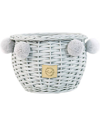 LiLu Barrel Basket - Grey - 10 cm - 100% Wicker Storage organisers