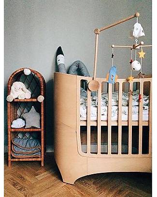 LiLu Cabinet Slim Maalum - Natural - 100% Wicker - 100x35x28cm Montessori Bookcases