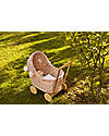 LiLu Doll Pram Low - Dirty Pink - 47 cm - 100% Wicker Toy Prams