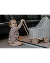 LiLu Doll Pram Low - White - 47 cm - 100% Wicker Toy Prams