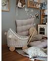LiLu Doll Pram Low - White - 47 cm - 100% Wicker Toy Prams