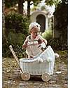 LiLu Doll Pram Low - White - 47 cm - 100% Wicker Toy Prams