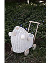 LiLu Doll Pram Low - White - 47 cm - 100% Wicker Toy Prams