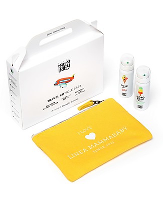Linea Mamma Baby Baby Travel Kit: Sun Lotion, After Sun Spray and Clutch Bag! Sun Screen