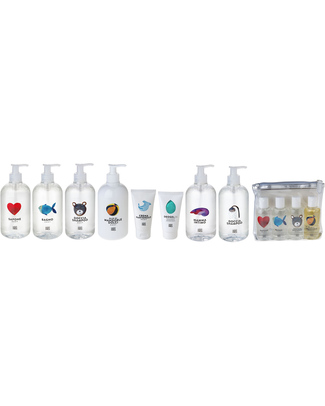 Linea Mamma Baby Set of 4 Travel Wash - Set in Clutch Bag (100ml) Gift Box