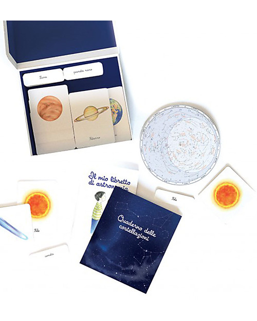 L'ippocampo Ragazzi My Montessori Box of Astronomy - 60 Images STEM toys