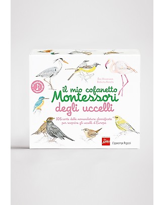 L'ippocampo Ragazzi My Montessori Box of Birds - Booklet + Cards + Bird Songs App Montessori Activity