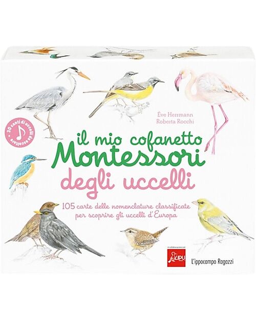L'ippocampo Ragazzi My Montessori Box of Birds - Booklet + Cards + Bird Songs App Montessori Toys