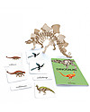 L'ippocampo Ragazzi My Montessori Box of Dinosaurs - Booklet + Cards + Model Montessori Toys
