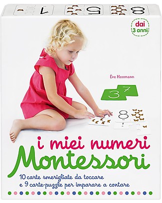 L'ippocampo Ragazzi My Montessori Numbers, Box - 10 cards + 9 puzzle cards + activity booklet Montessori Activity